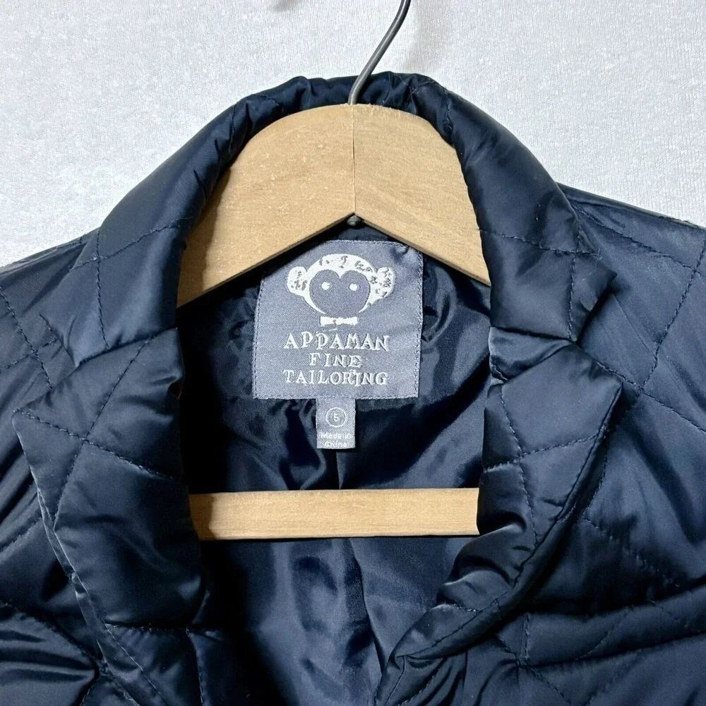 Appaman‎ Boys Suit Jacket Quilted Sport Coat Navy Blue Preppy Size 5
